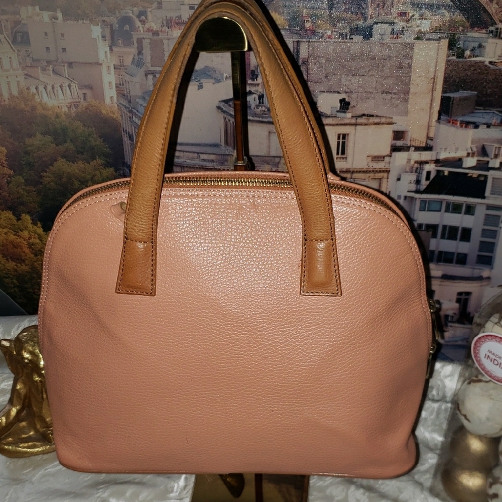 Valentina Lambskin Leather Satchel - Picture 7 of 14